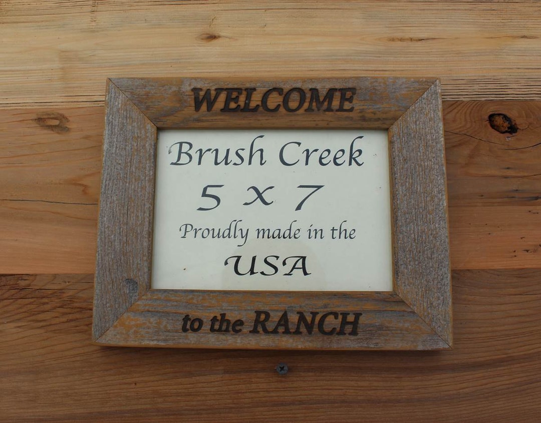 Rustic Title Frame Branded Rustic Picture Frame - Etsy