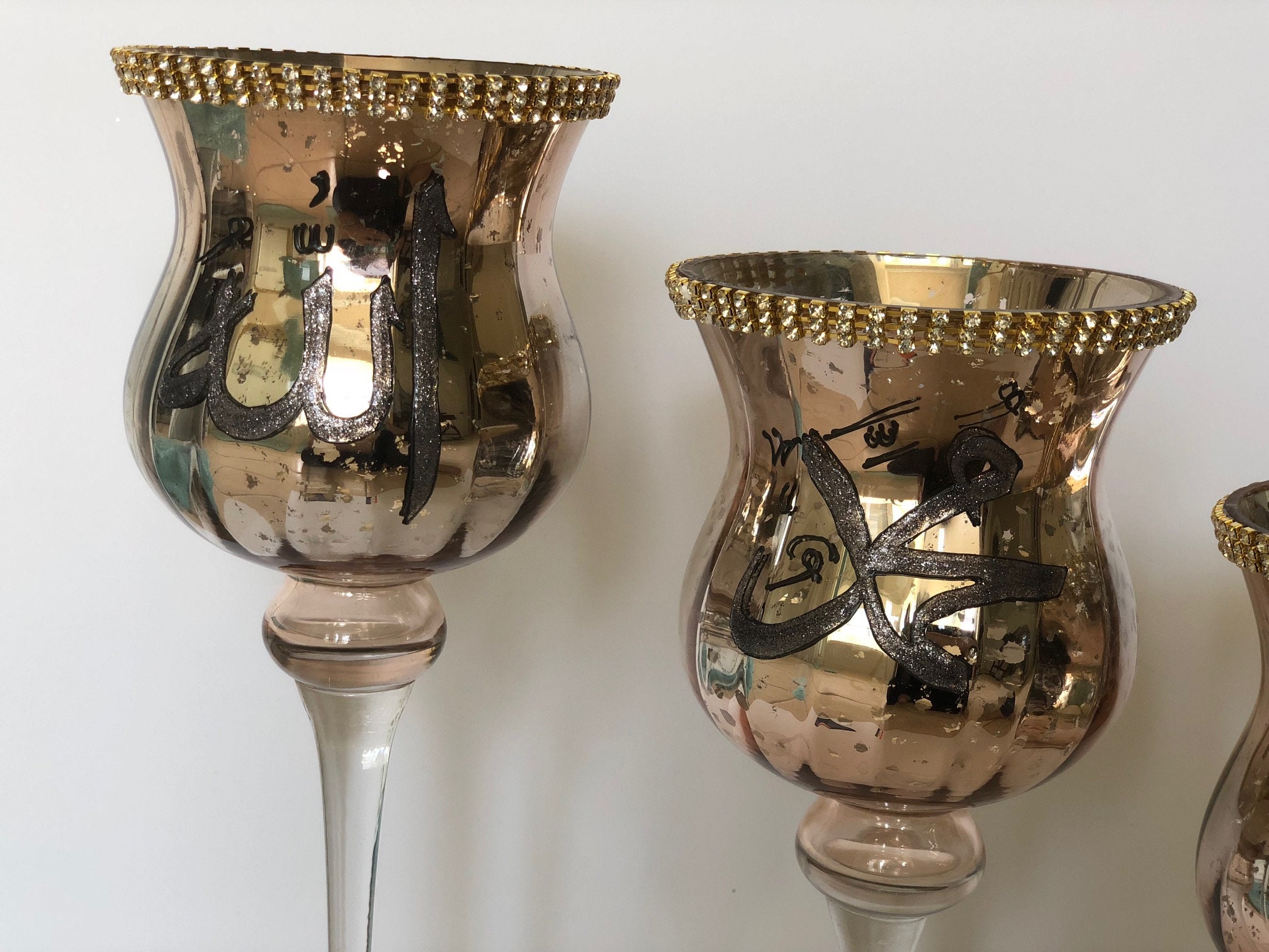 Gold Candle Holders For Islamic Wedding Or Home Decor Etsy