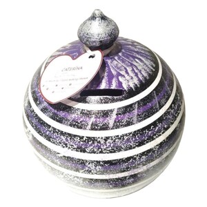 Large Piggy Bank, decorative coin bank, money pot, woman piggy bank, piggy bank for adults, wedding colors, traditional italian piggy bank