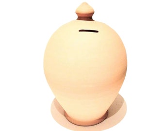 Money box, pottery piggy bank, break to open, smash money pot, ceramic coin bank, money bank, unopenable italian pottery piggy bank