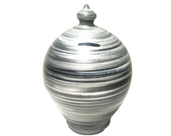 Piggy bank, smash money box, money pot, large piggy bank, Break Piggy Bank ceramic money pot Pottery money box roman piggy bank with opening
