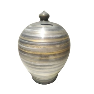 Money pot, money box, pottery bank, smash piggy bank, piggy bank no hole, piggy bank, coin bank adult piggy bank for men pottery anniversary