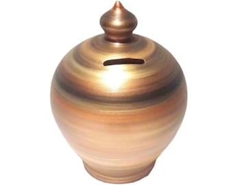 Sparschwein Erwachsene | Meistverkauften Objekte, Spardose für Männer, Keramik Spardose für Frauen, elegante Wohn Dekor, Kupfer Gold Schwarz ohne Loch