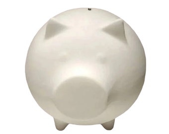 Giant piggy Bank, Large piggy bank, giant pig, piggy bank, pig piggy bank with hole, extra large piggy bank, white bisque piggy bank