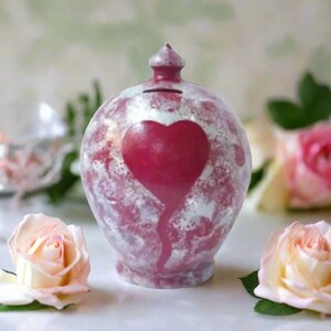 Money pot, piggy bank adult popular right now modern piggy bank balloon heart red silver ceramic piggy bank coin jar best seller home accent