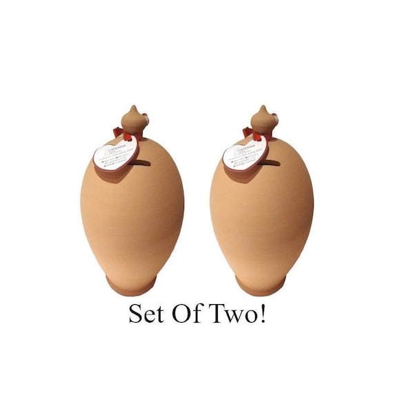 Spardose, SET OF TWO unbemalte Keramik Spardose, Spardose Erwachsene, Sparschwein ohne Loch, extra Große Spardose