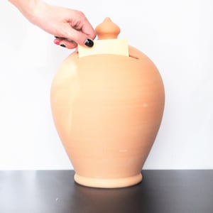 Scatola per biglietti di nozze Biglietto di nozze con fessura per lettere Scatola per biglietti da regalo Salvadanaio in terracotta italiano Porta biglietti Scatola dei ricordi Salvadanaio