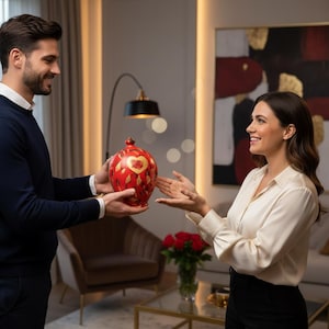 Money pot, anniversary engagement adult box coin piggy, adult money box, pottery anniversary bank for gift coin, unopenable piggy bank