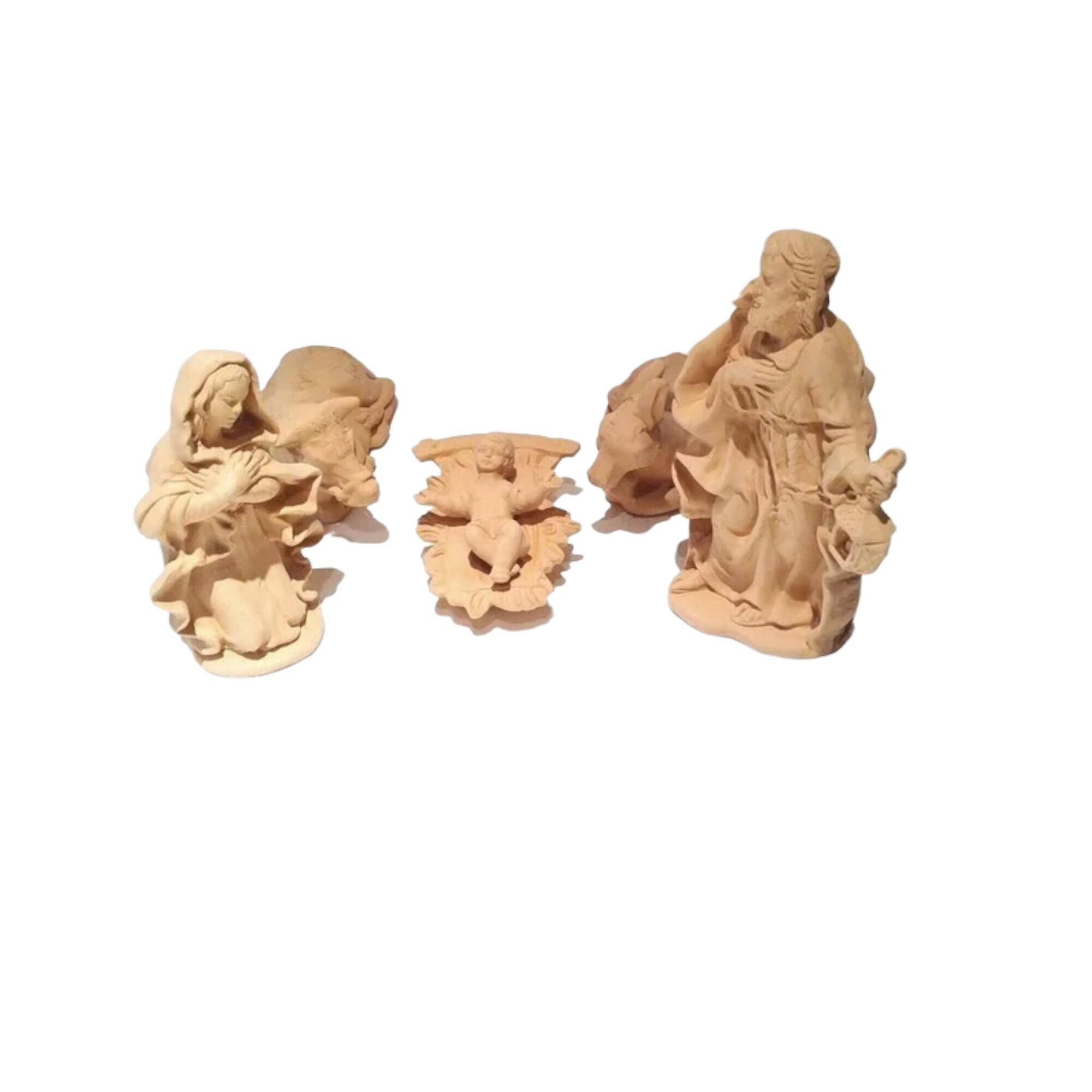 Religious Catholic Statues, Holy family set handmade, Nativity scene, Christmas Navity set, the birth of Christ, tiny holy family statue