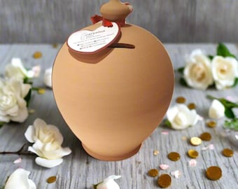 Terracotta money bank, smash money box, clay piggy bank, smashable piggy bank, Piggy Bank, Rustic wedding decor, housewarming gift box