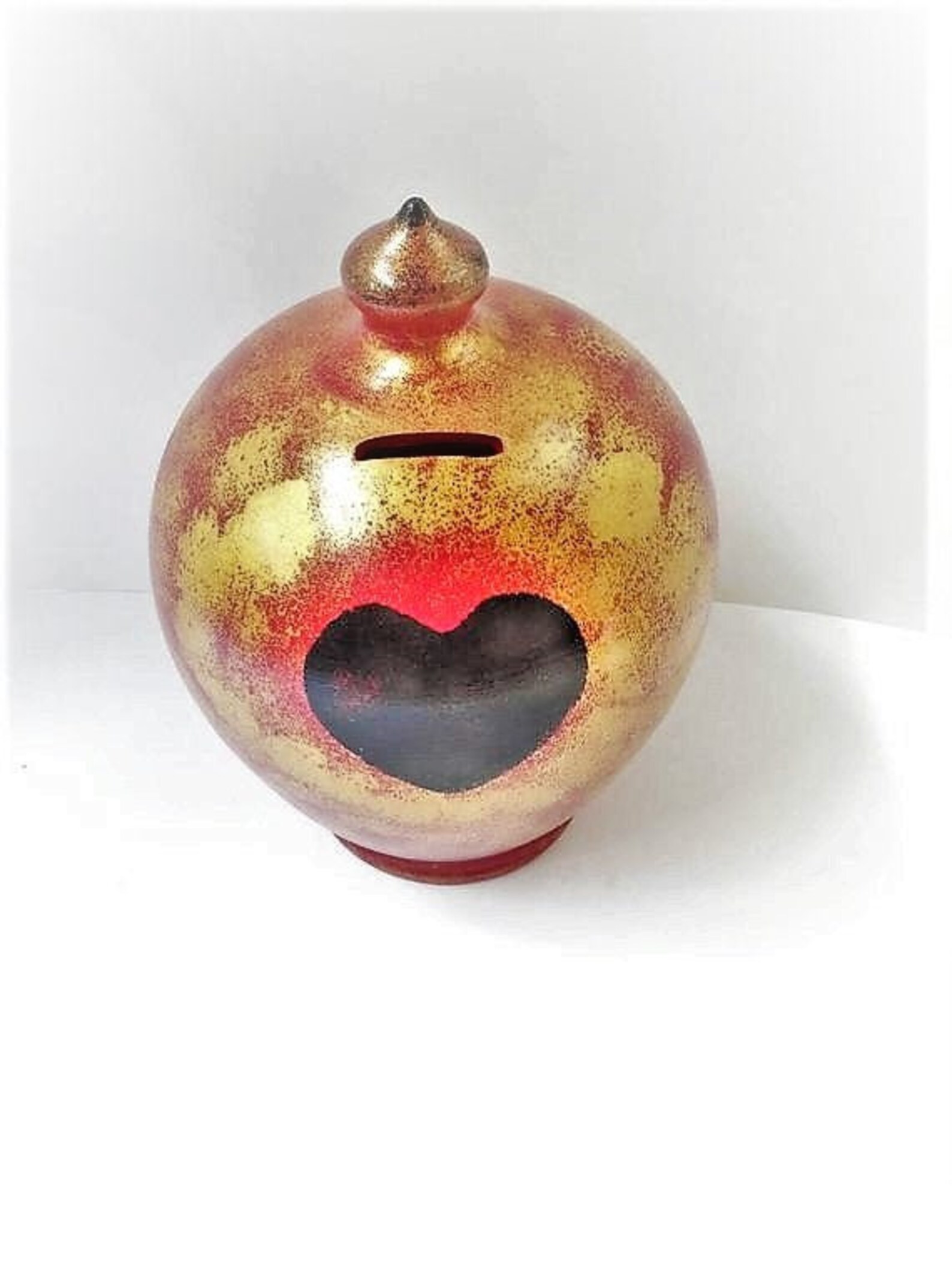 Piggy Bank Black Heart Gothic Piggy Bank Dark style Piggy Etsy