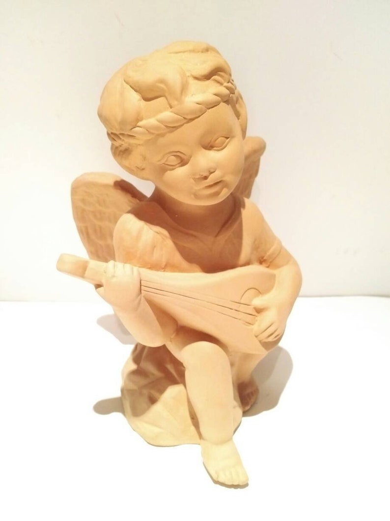 Angel Pottery Angel Religious Statuary Christmas Angel image 0