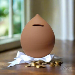Bröllopspengar, droppformad keramik, bröllopsfond, bröllopspresentask, italiensk keramikpresenter för par på deras bröllopsdag.