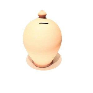 Piggy bank, SET OF 2 smash money box, money pot break to open piggy banks adult money box bisque bank italy pottery bank clay piggy bank