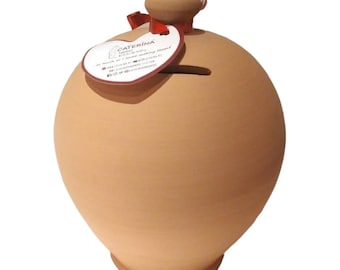 Terracotta Money Pot, Piggy bank adult, pottery coin jar to smash, piggy bank, made in italy from clay, roman clay bank, pot for money