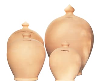 Smash piggy bank, clay piggy bank, terracotta piggy bank, italian handmade pottery money pot, breakable money box, piggy bank no hole