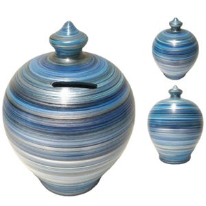 Tirelire en céramique, tirelire adulte, ouverture à ouvrir, sans trou, cadeau d'anniversaire de poterie pour lui, tirelire adulte, tirelire pour homme