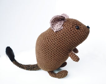 Crochet degu interior doll Pet memorial Loss of pet lover Degu owner gift for rodent lovers plush Pet sympathy gift