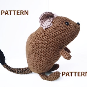 Crochet degu pattern amigurumi doll PDF pattern Pet memorial plush toy Plushie pattern stuffed animal image 1