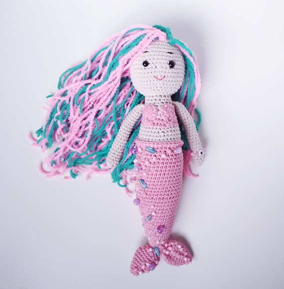 knitted mermaid doll