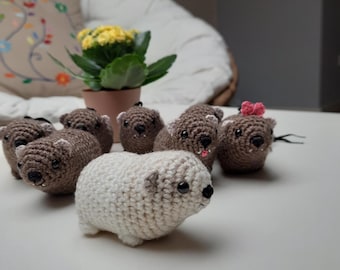 Crochet Hyrax Car Charm: Handmade 