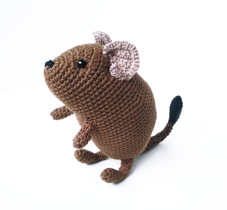 Crochet degu interior doll Pet memorial Loss of pet lover Degu owner gift for rodent lovers plush Pet sympathy gift image 5