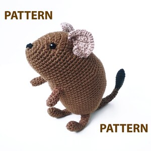 Crochet degu pattern amigurumi doll PDF pattern Pet memorial plush toy Plushie pattern stuffed animal image 2