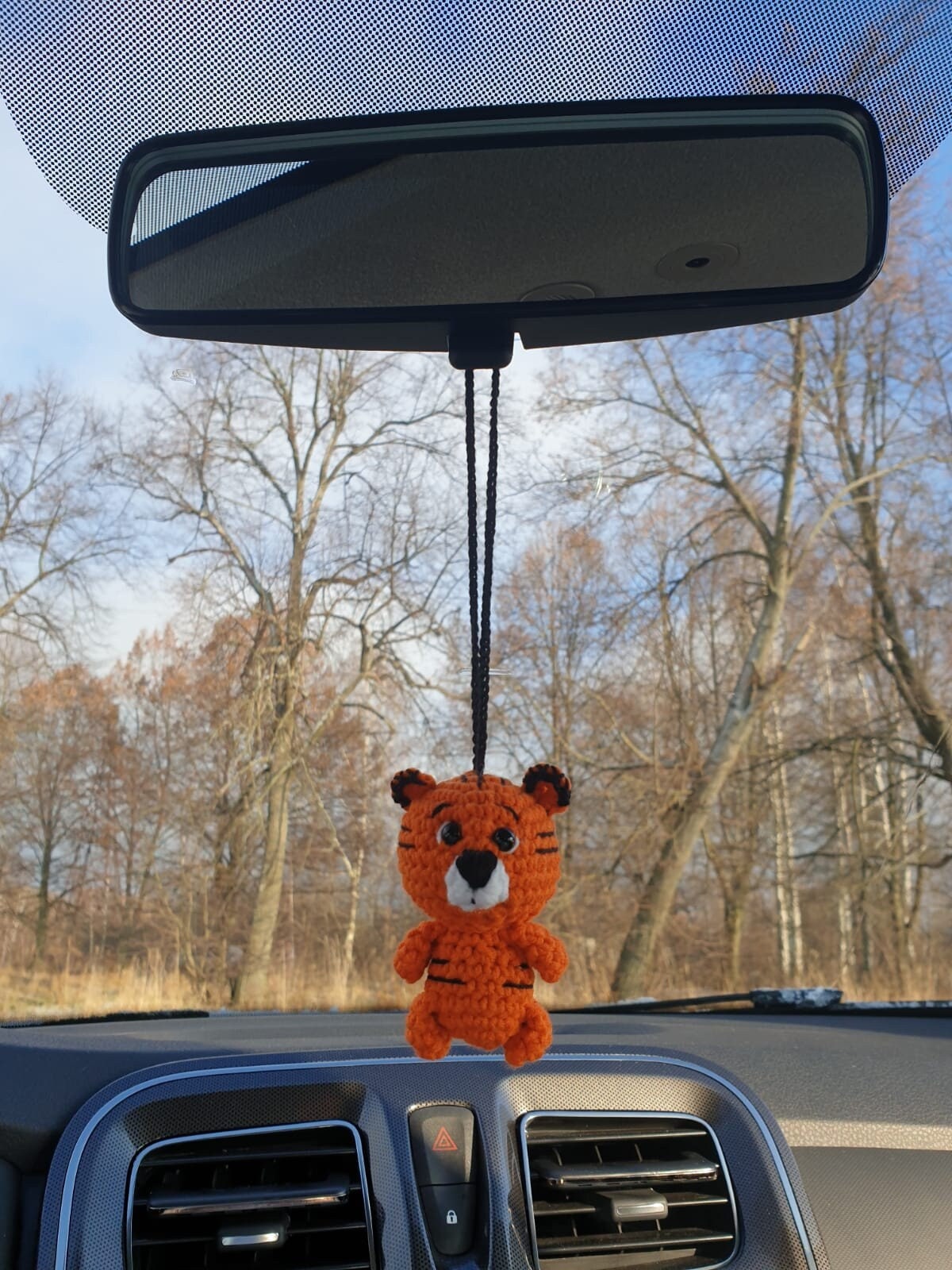 Car Hanging Tiger Rear View Mirror Cute Car Charm Best Friend