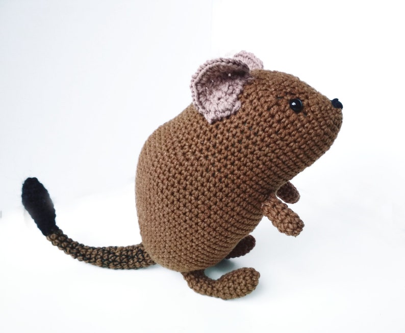 Crochet degu interior doll Pet memorial Loss of pet lover Degu owner gift for rodent lovers plush Pet sympathy gift image 1