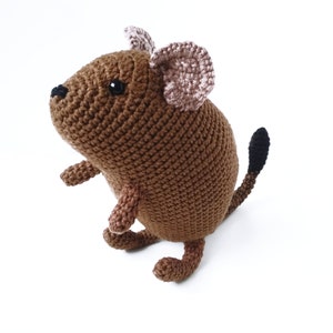 Crochet degu pattern amigurumi doll PDF pattern Pet memorial plush toy Plushie pattern stuffed animal image 4