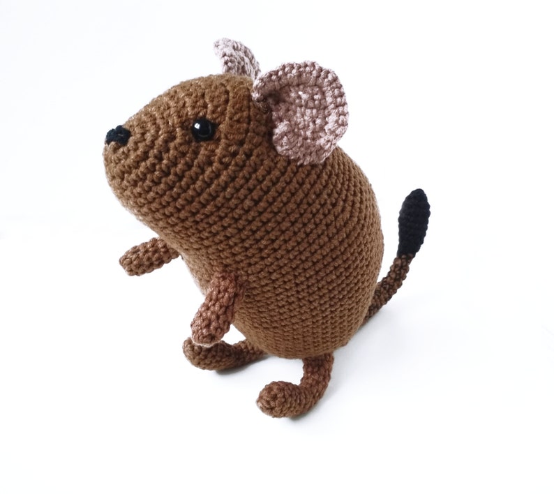 Crochet degu pattern amigurumi doll PDF pattern Pet memorial plush toy Plushie pattern stuffed animal image 4