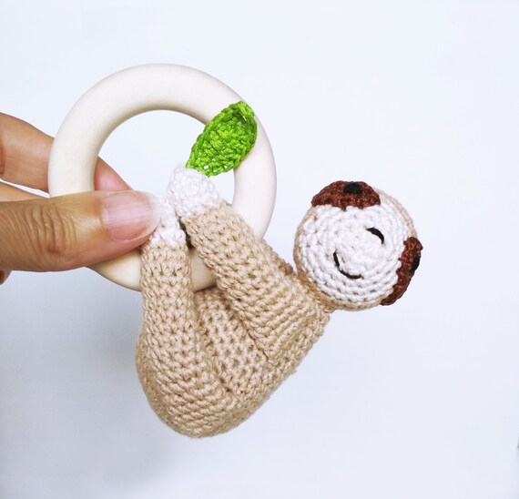sloth baby teether