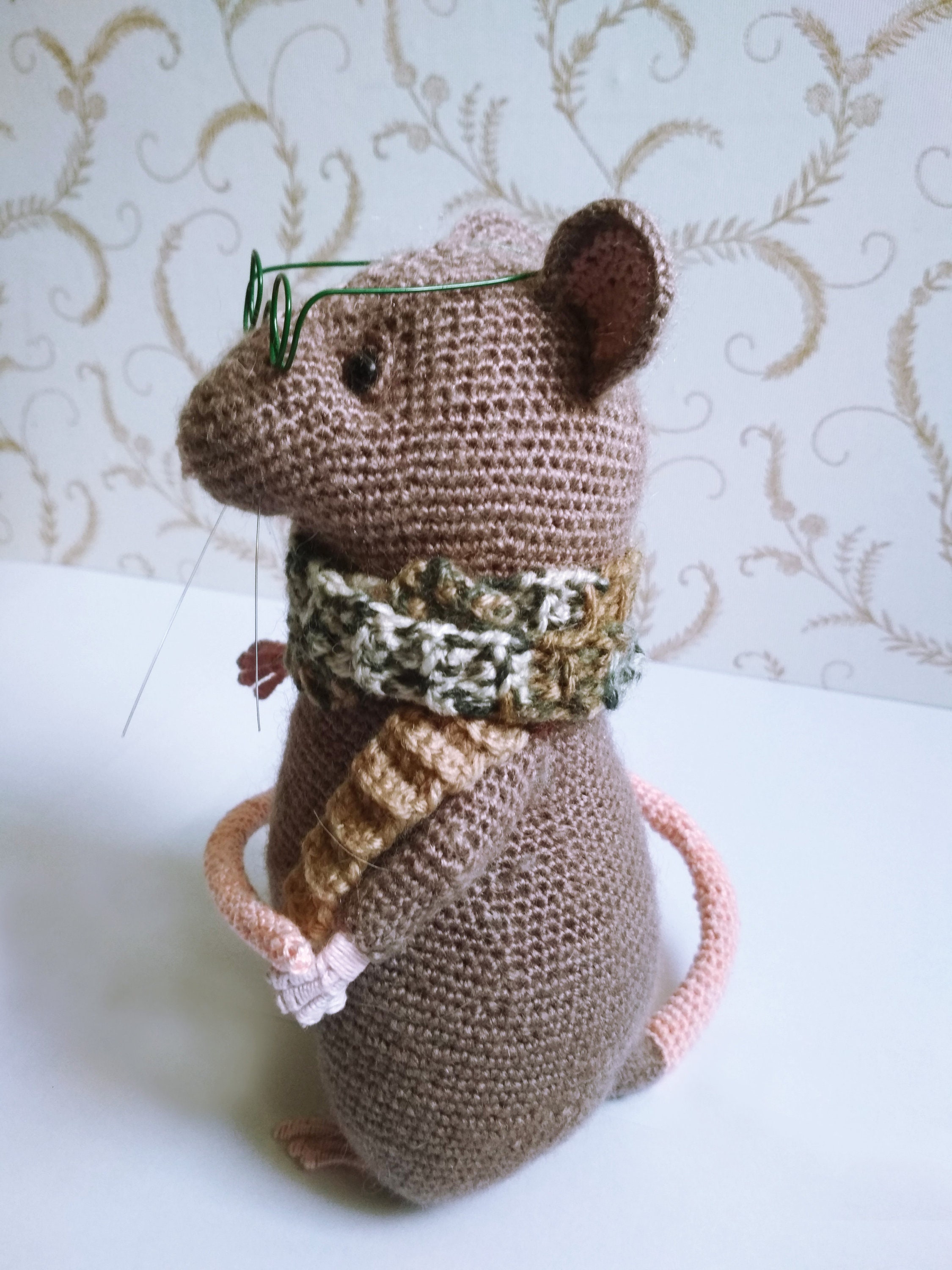 Crochet realistic rat posable art doll Pet sympathy gift Etsy