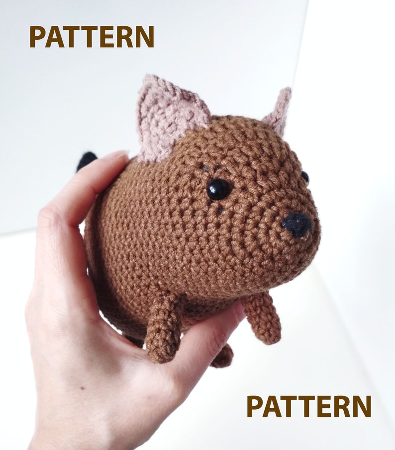 Crochet degu pattern amigurumi doll PDF pattern Pet memorial plush toy Plushie pattern stuffed animal image 3