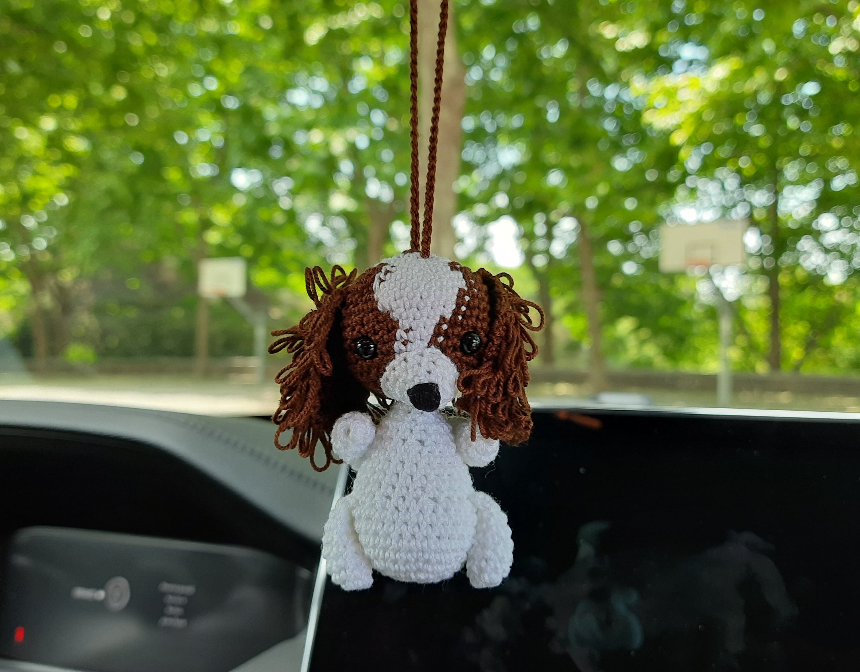 Niedliche Schaukel Hund Spiegel hängendes Auto Innenraum Zubehör