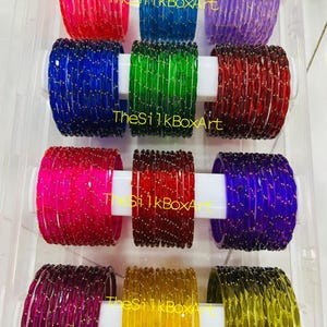 Raindrop Glass Bangles Premium Quality (12 Bangles)