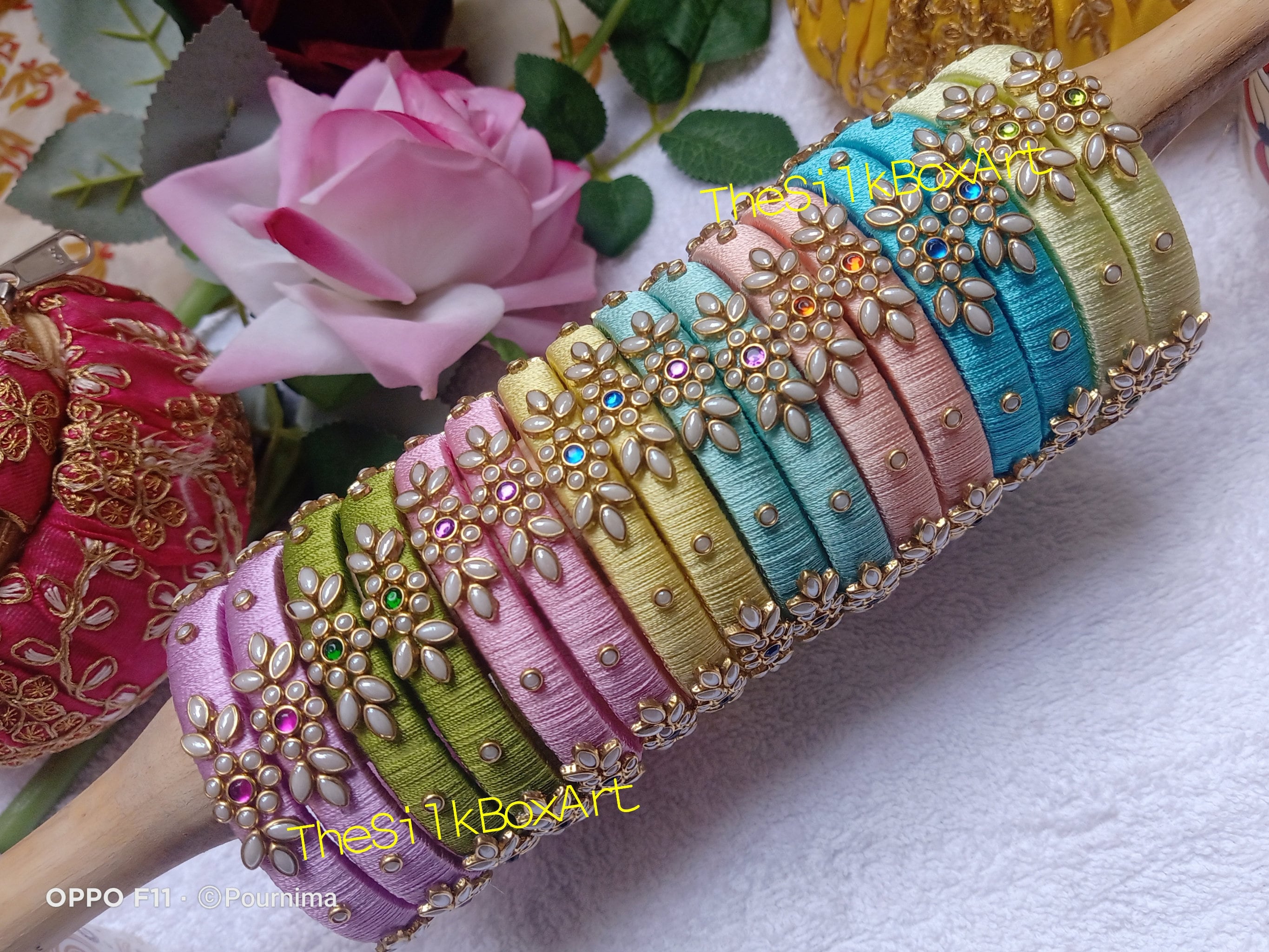 Indiamart Light Green Silk Thread Bangles Light Green Latest Silk