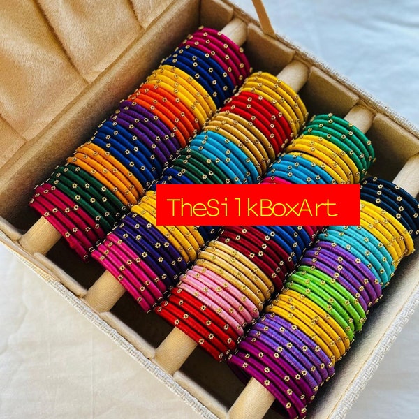 Silk Thread Indian Bangles set