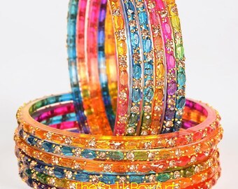 Bransoletki ze szkła najwyższej jakości szlifowanego diamentem (12 sztuk), rozmiar 2,10