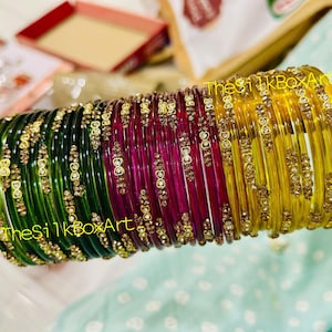 Glass Bangles Premium Quality (12 Bangles)