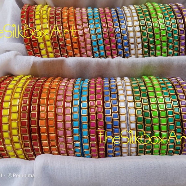 Silk Thread Multicoloured Bangles