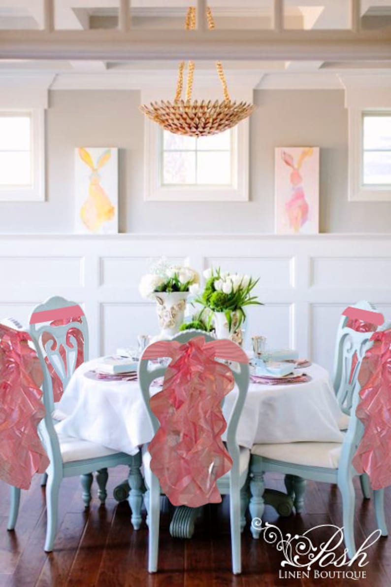 Easter Chair Sashes Easter Chair Covers In Light Pink Sets Of Either 2 4 5 6 8 Or 10 Chair Sashes Includes Free Shipping