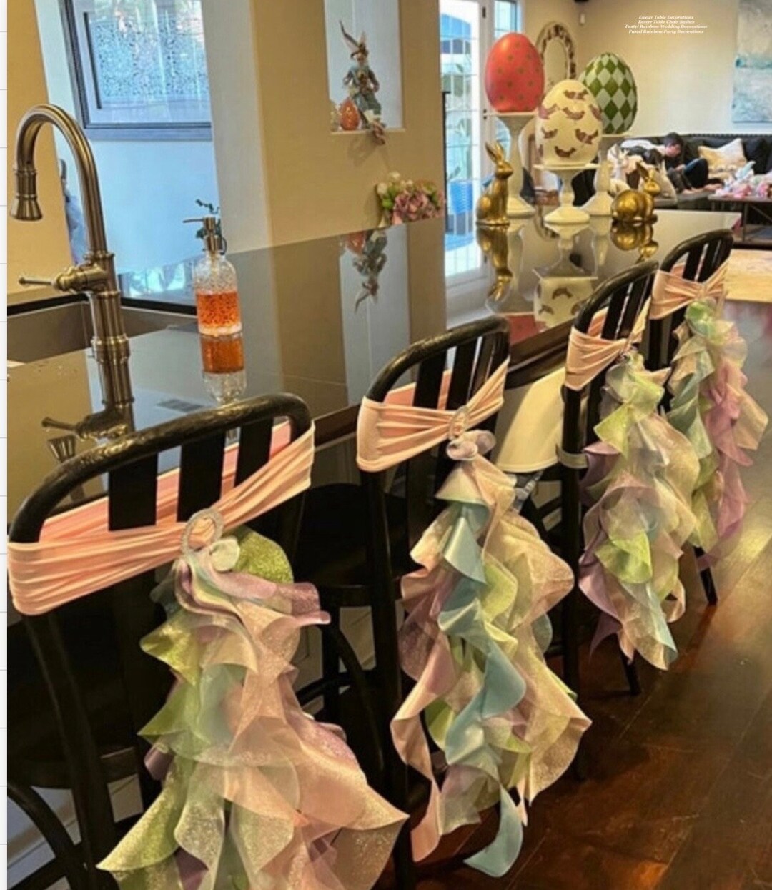 Easter Decorations/easter Decor/easter Chair Sash/easter Chair Cover