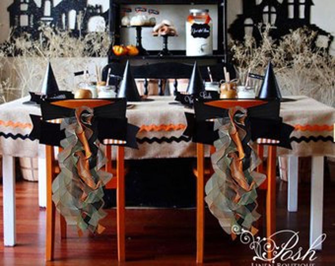 HALLOWEEN CHAIR Covers/halloween Chair Sashes/halloween Chair Decor