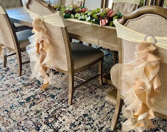 Christmas Chair Sash christmas Chair Covers christmas Chair Bows christmas Chair Swag holiday Decorations holiday Decor christmas Decor Etsy UK