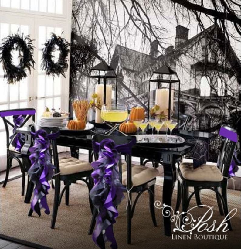 HALLOWEEN CHAIR Covers/halloween Chair Sashes/halloween Chair Etsy