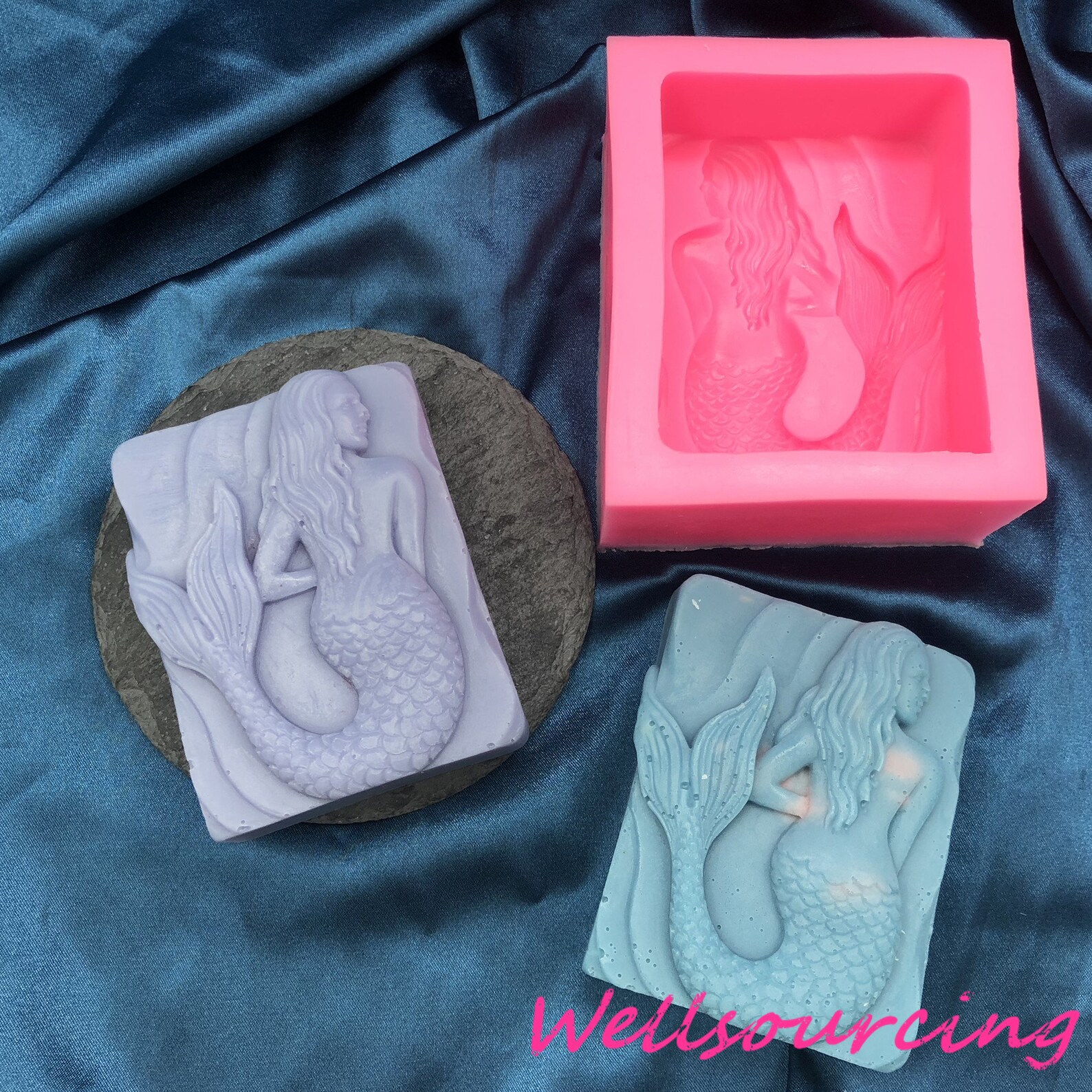 Sexy Mermaid Silicone Soap Mold Handmade Soap Making Mermaids Etsy France