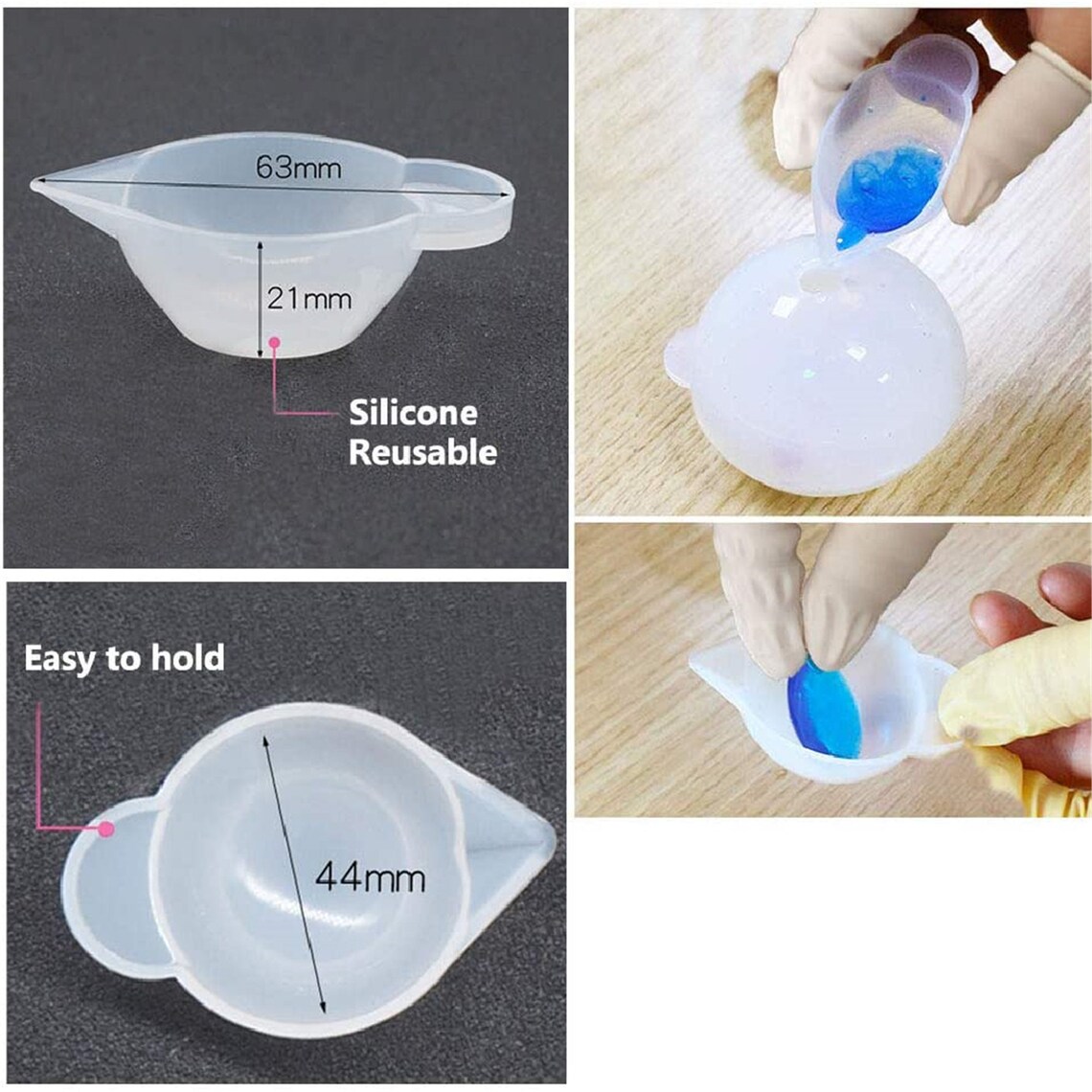 Reusable Silicone Resin Measuring Cups Tool Kit 100ml Etsy