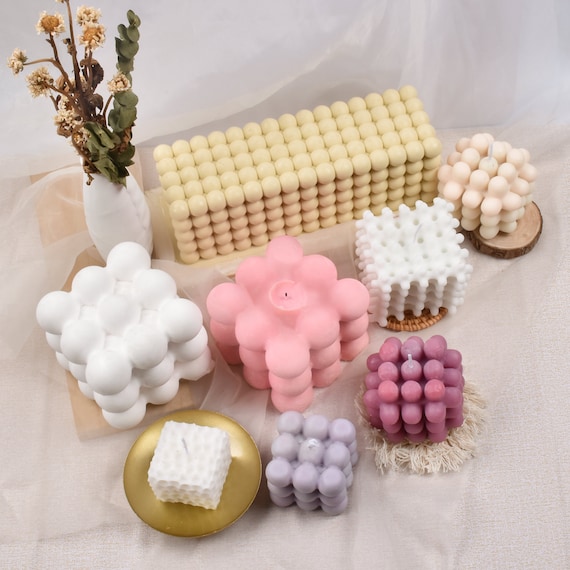 3D Silicone Candle Moulds DIY Soy Cube Soap Aromatherapy Candles Molds  Making