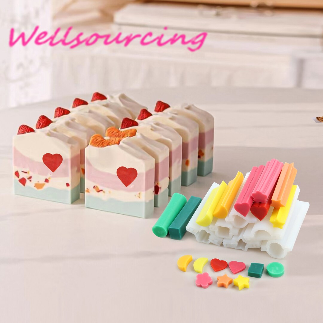 Reusable Various Silicone Tube Soap Mold Square Round Creative Heart